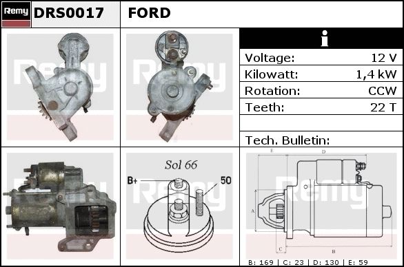 DELCO REMY Starter DRS0024